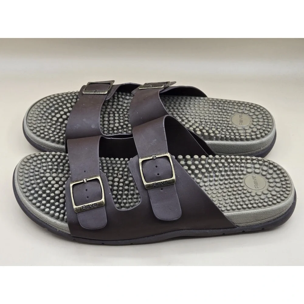 Revs Premium Reflexology Massage Sandals Shock Absorbing Cushion Comfort Size 11